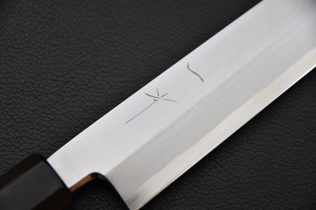 couteau japonais yanagiba edge long manche bois foncé saya

