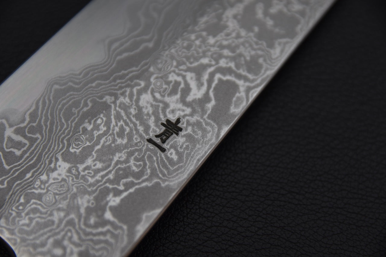 Hitohira Tanaka Kyuzo Aogami #1 Damascus Gyuto 240mm Ébène Taihei