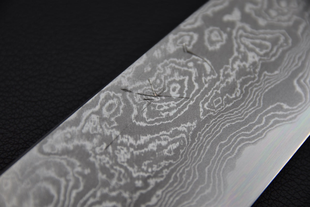 Hitohira Tanaka Kyuzo Aogami #1 Damascus Gyuto 240mm Ébène de Macassar Taihei