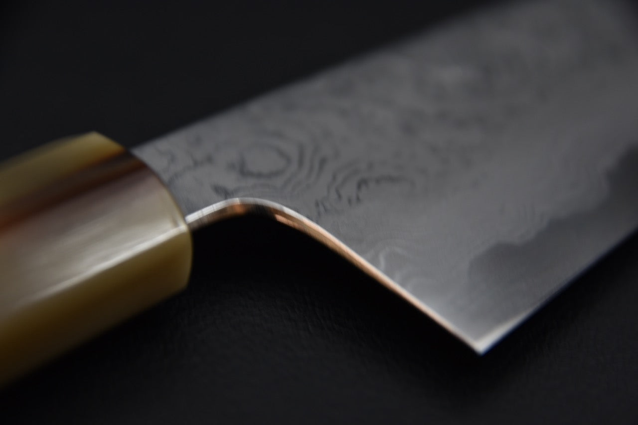 Hitohira Tanaka Kyuzo Aogami #1 Damascus Gyuto 240mm Ébène de Macassar Taihei