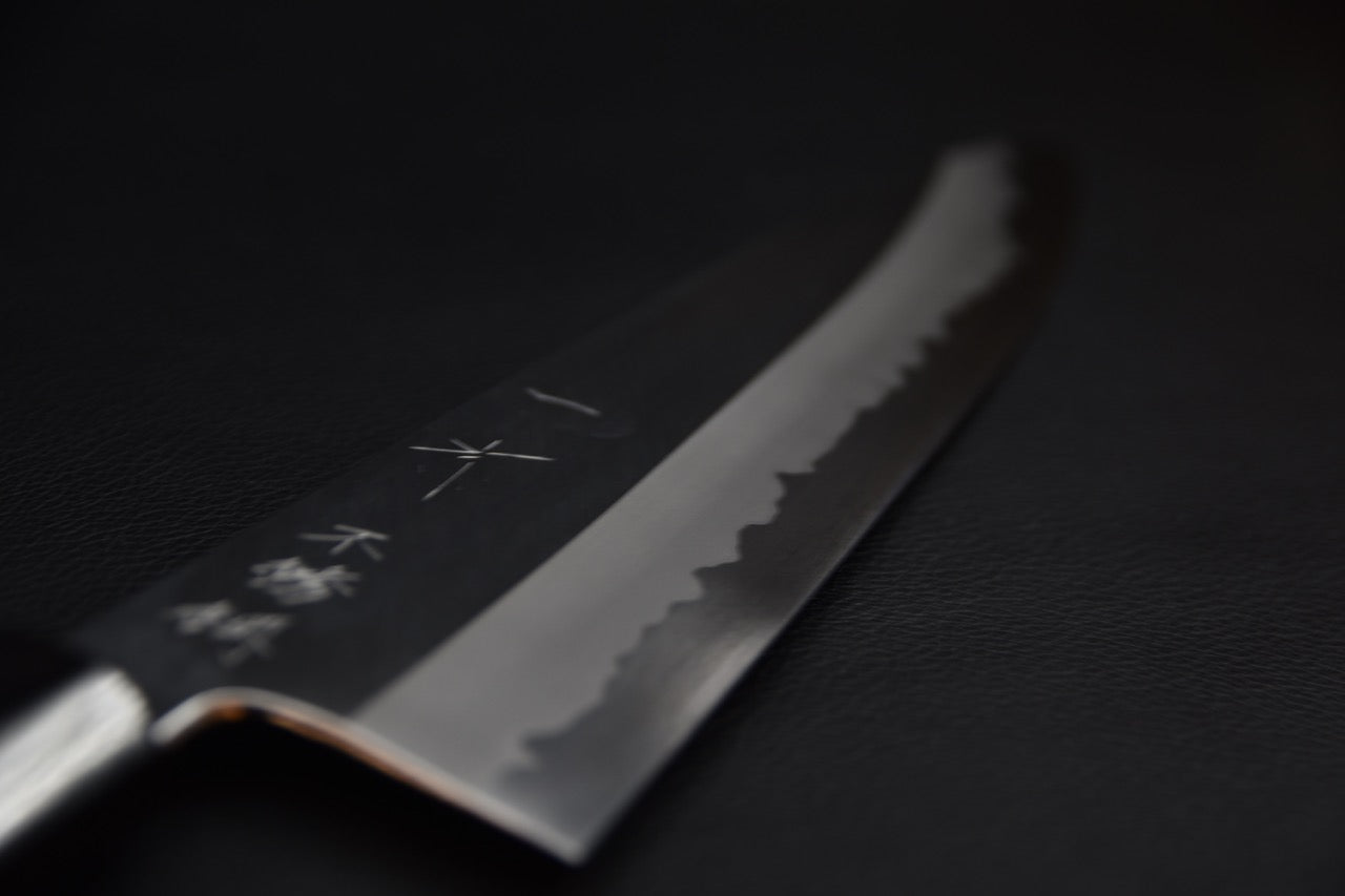 Hitohira Tanaka Kyuzo Aogami #1 Gyuto 240mm Taihei Makassar Ébène