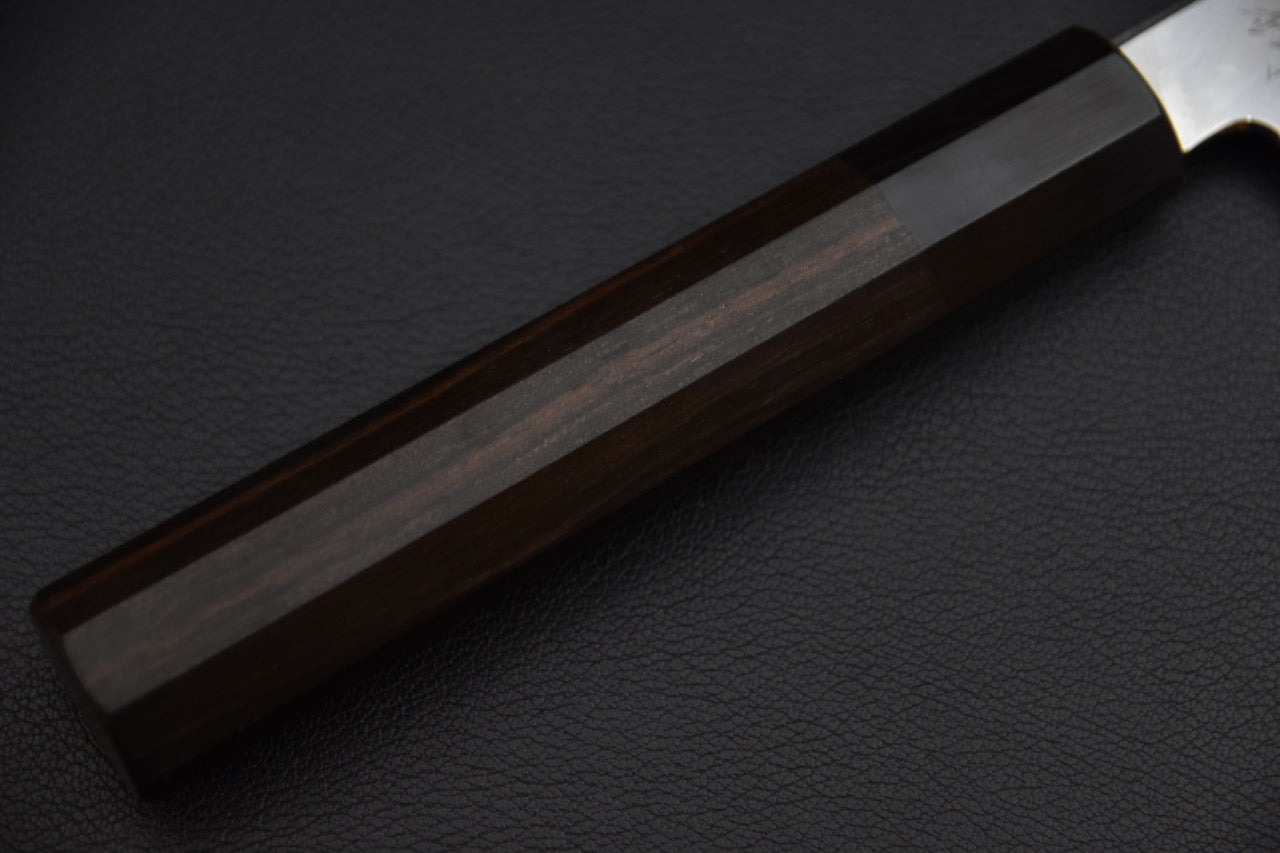 Hitohira Tanaka Kyuzo Aogami #1 Gyuto 240mm Taihei Makassar Ébène