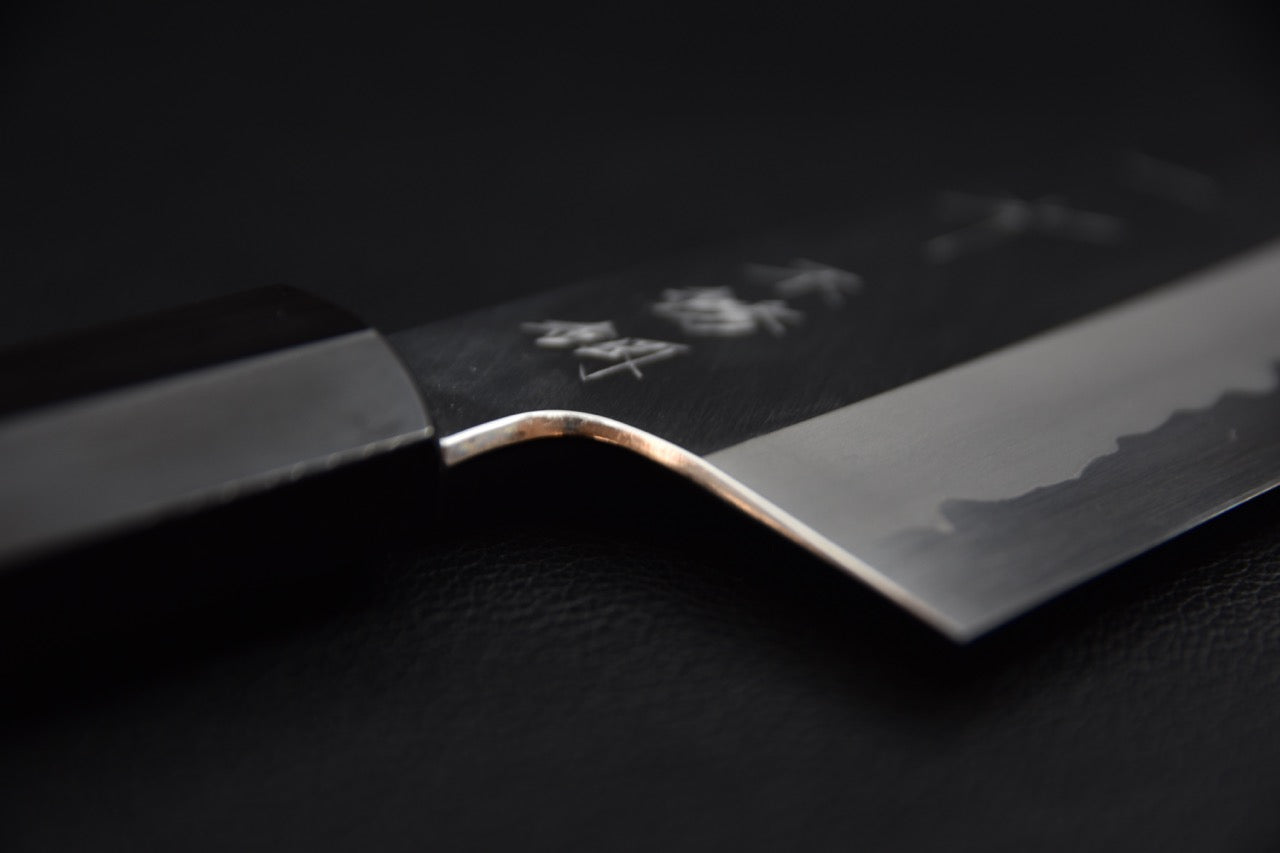 Hitohira Tanaka Kyuzo Aogami #1 Gyuto 240mm Taihei Makassar Ébène