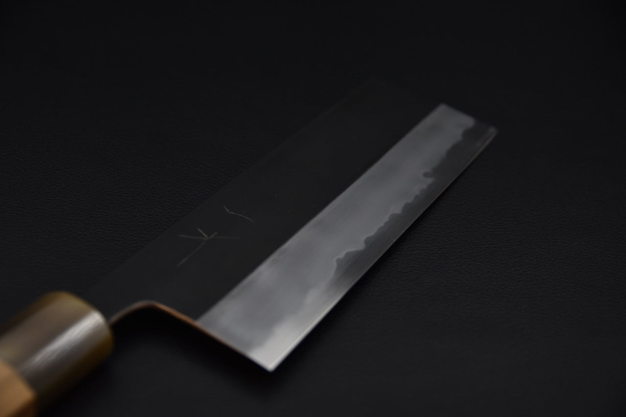 Hitohira Tanaka Kyuzo Aogami #1 Kurouchi Nakiri 180mm Cèdre Yakusugi (Kaku)