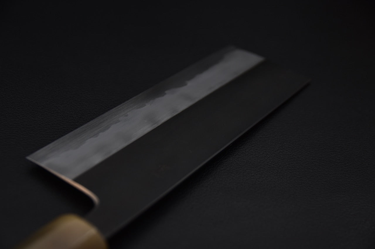 Hitohira Tanaka Kyuzo Aogami #1 Kurouchi Nakiri 180mm Cèdre Yakusugi (Kaku)