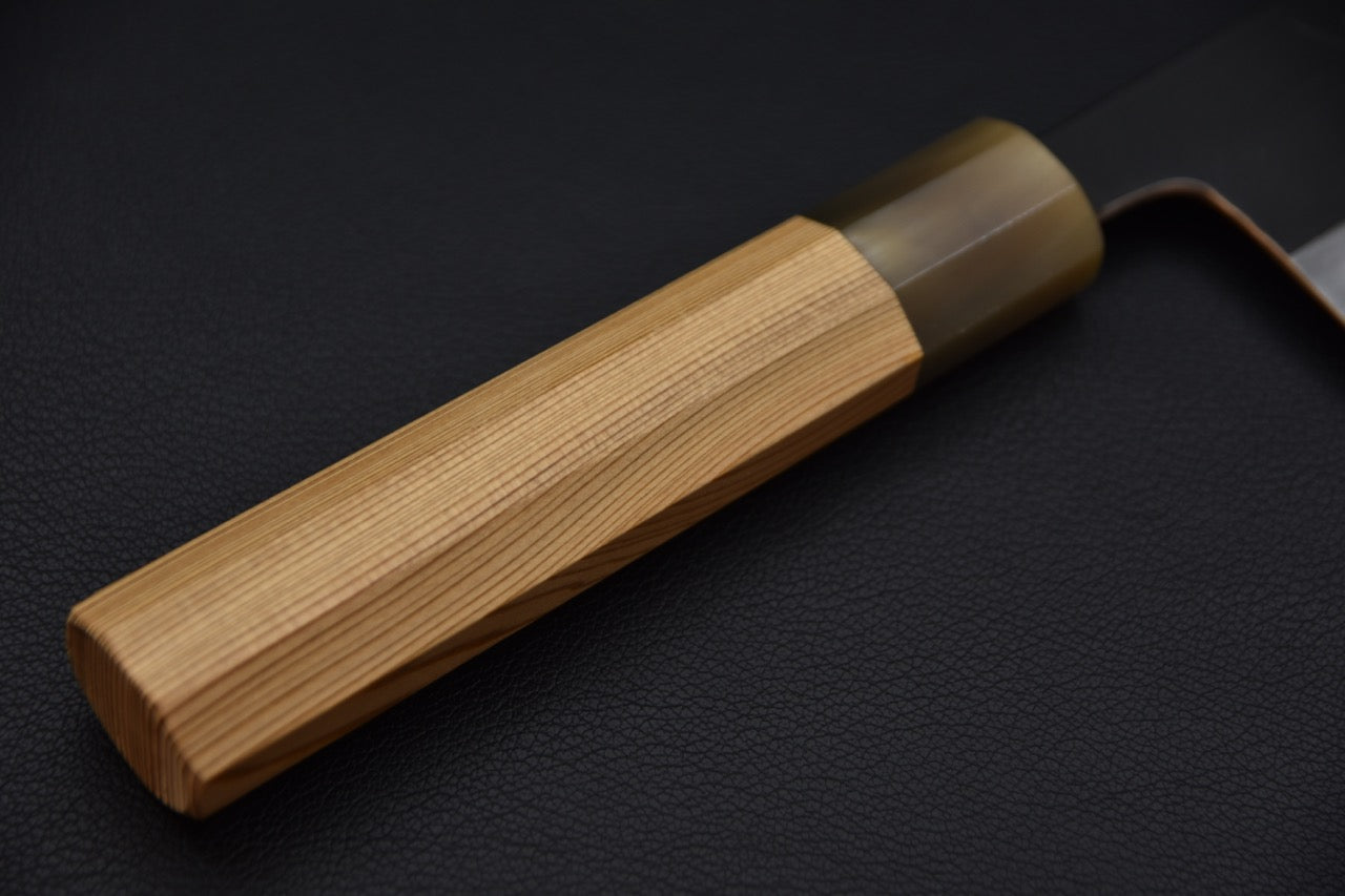 Hitohira Tanaka Kyuzo Aogami #1 Kurouchi Nakiri 180mm Cèdre Yakusugi (Kaku)