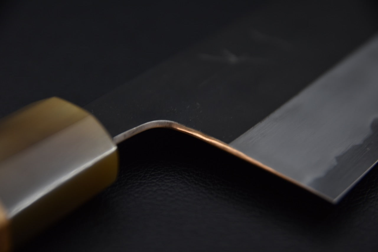 Hitohira Tanaka Kyuzo Aogami #1 Kurouchi Nakiri 180mm Cèdre Yakusugi (Kaku)