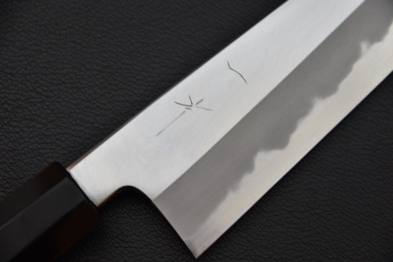 Couteau Gyuto Tanaka Kyuzo en acier Aogami #1, manche en ébène de macassar par Taihei