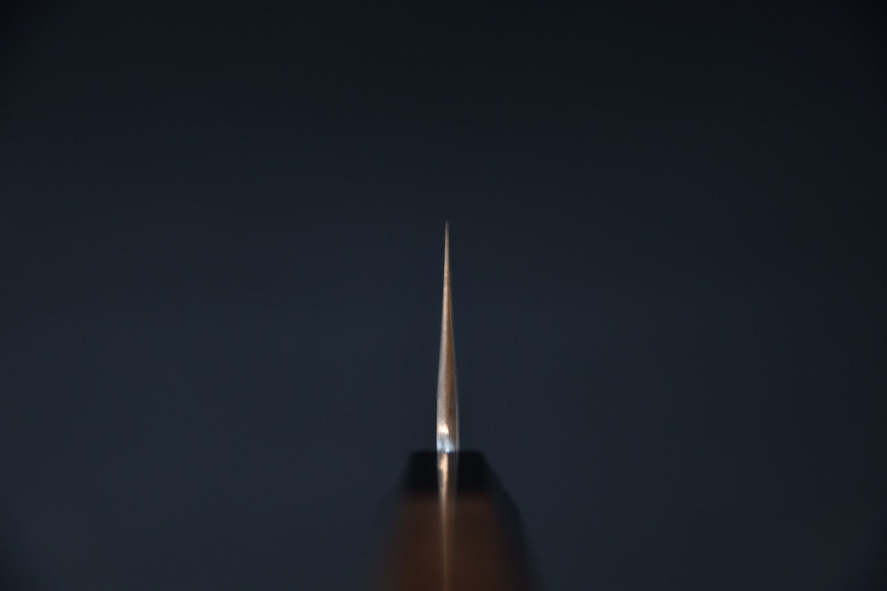 Choil shot du gyuto 210mm Tanaka Kyuzo en aogami #1. Lame de Sakai