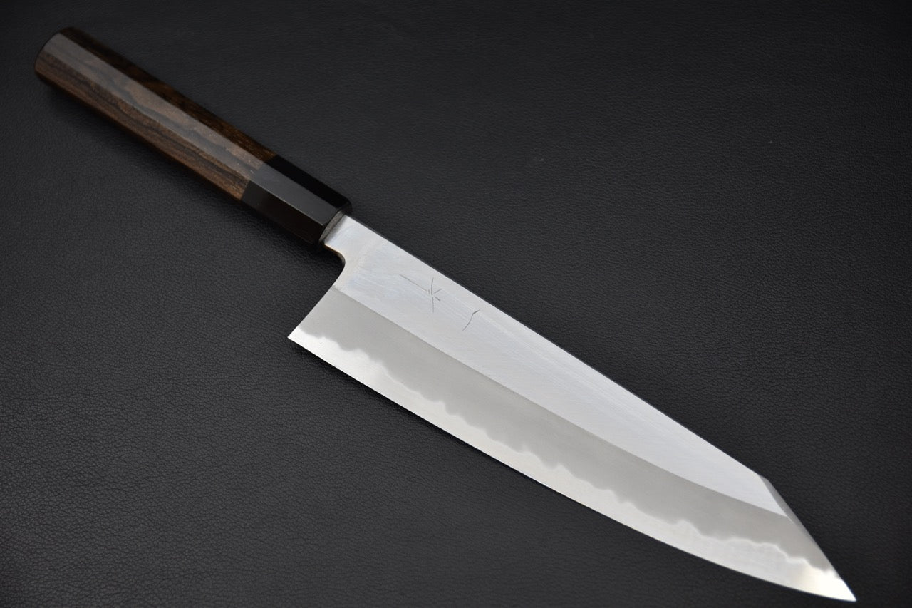 couteau japonais Kiritsuke Gyuto Aogami #1 lame extra haute finition migaki