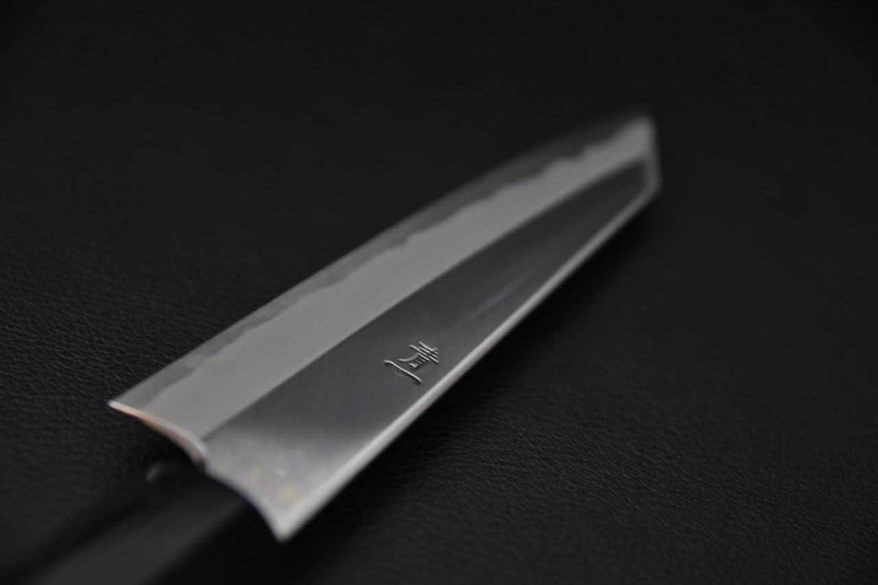 couteau japonais manche octogonal ziricote aux nuances sombres

