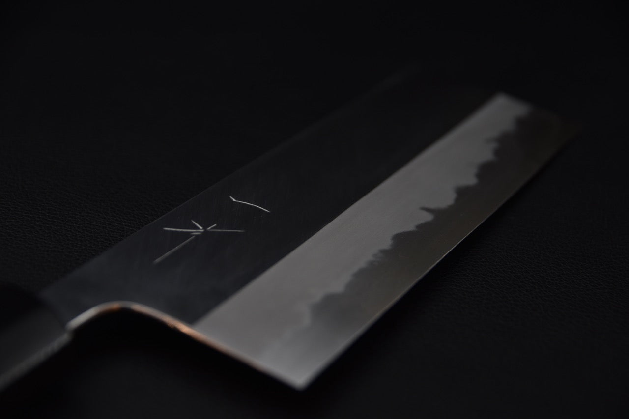 Couteau japonais Migaki avec lame en acier Aogami #1 et manche en ébène par Taihei