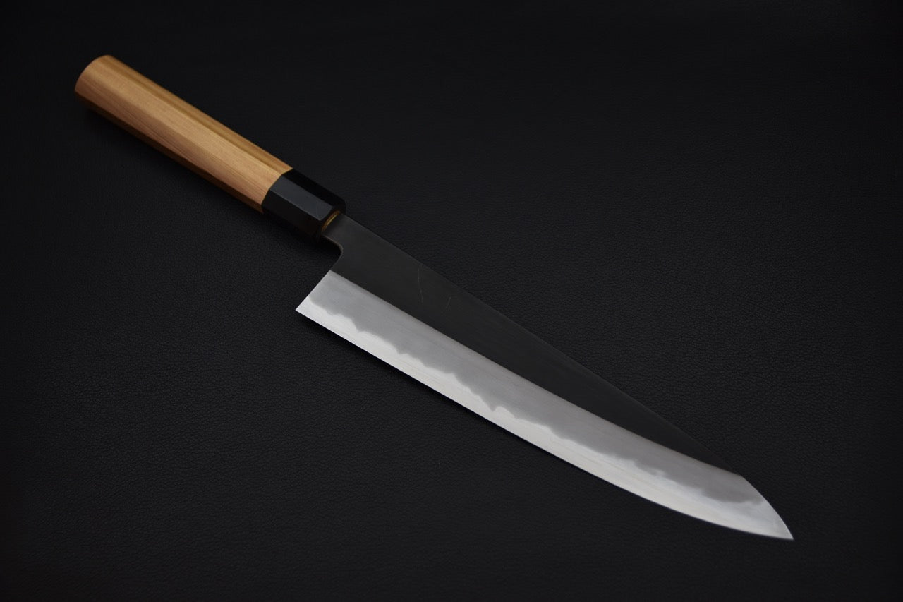 Hitohira Tanaka Kyuzo Aogami #1 Kurouchi Gyuto 240mm Yakusugi