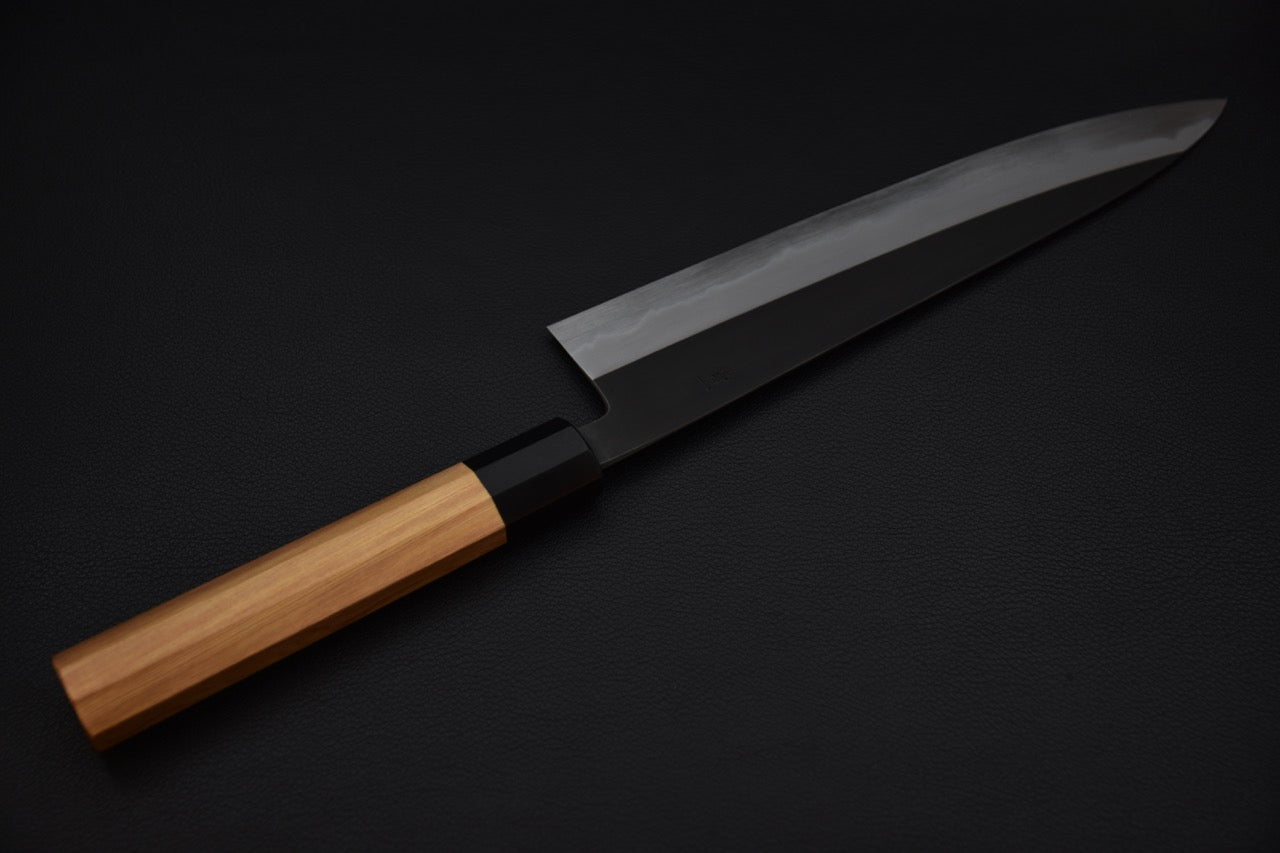 Hitohira Tanaka Kyuzo Aogami #1 Kurouchi Gyuto 240mm Yakusugi