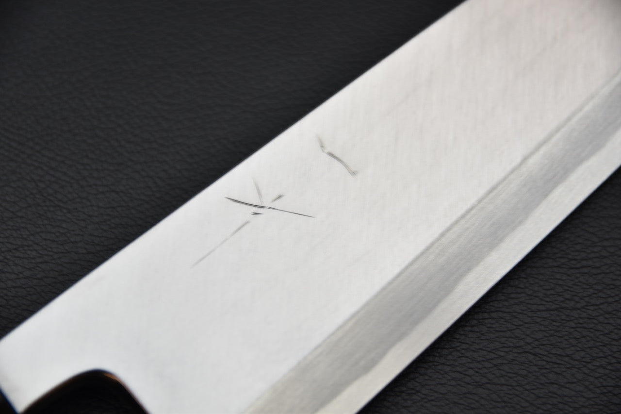 Hitohira Tanaka Manzo Shirogami #2 Mioroshi Deba 240mm Ebony