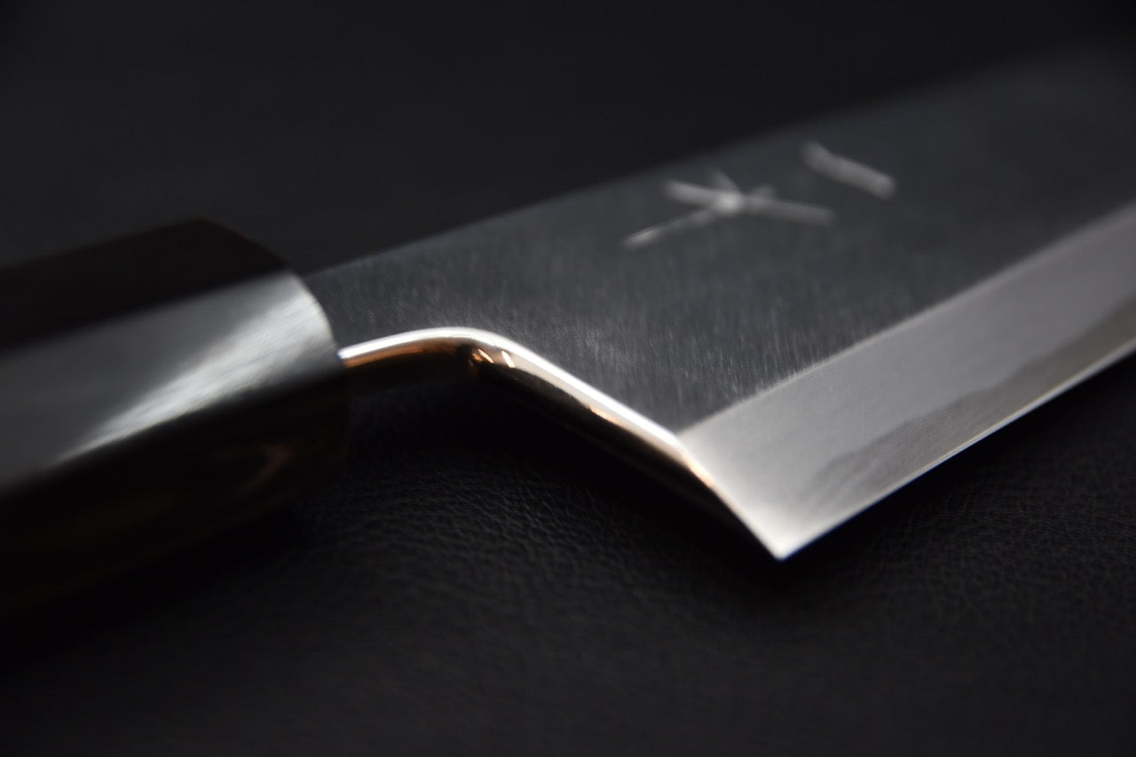 Hitohira Tanaka Manzo Shirogami #2 Mioroshi Deba 240mm Ebony