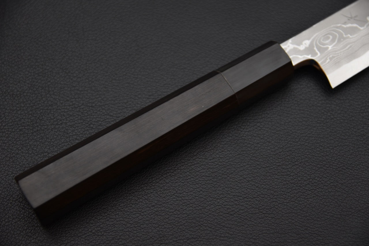 Hitohira Tanaka Mosuke Aogami #1 Damascus Yanagiba 300mm Ebony