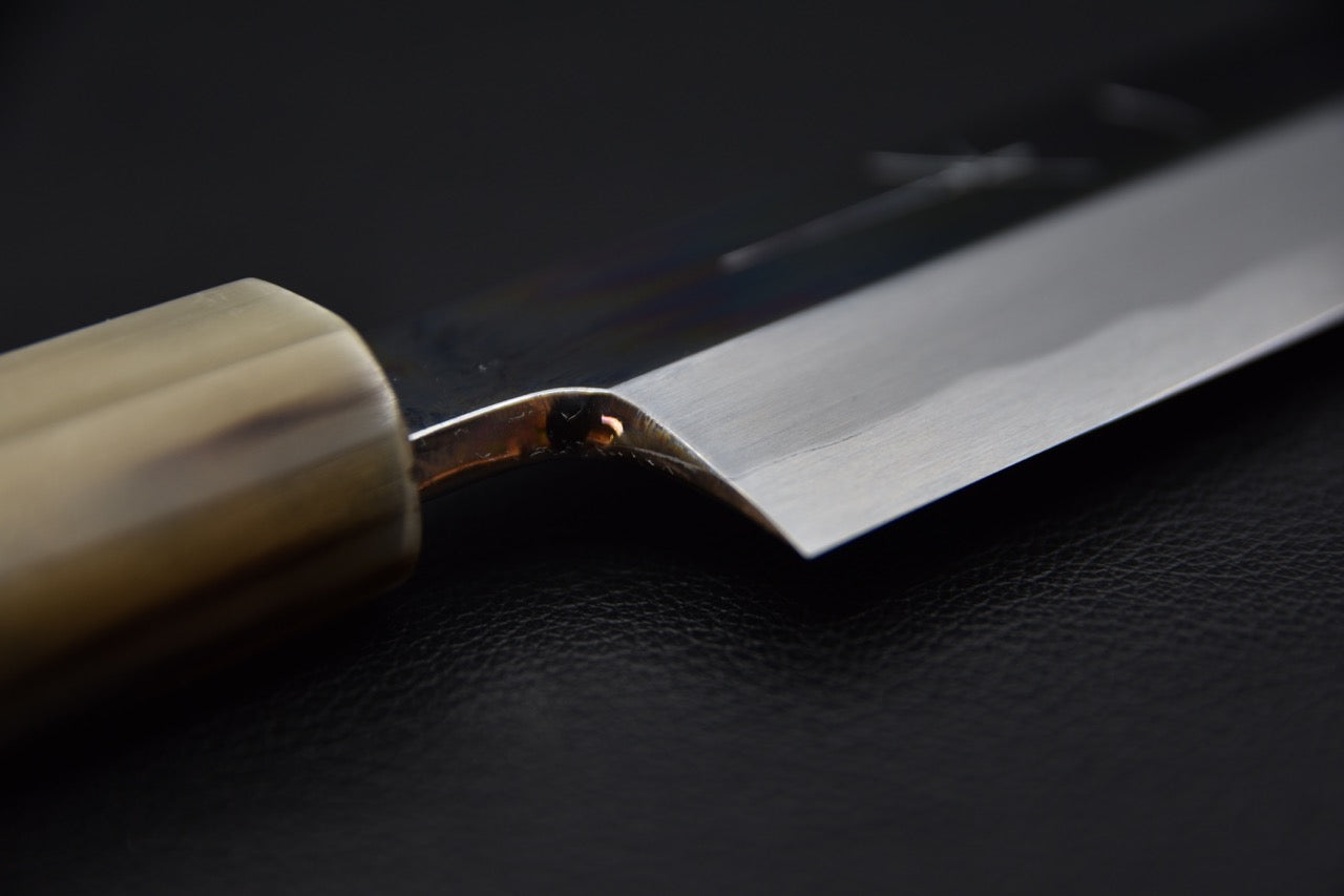 Hitohira Tanaka Mosuke Aogami #1 Mirror Polish Kiritsuke Yanagiba 300mm Ebony