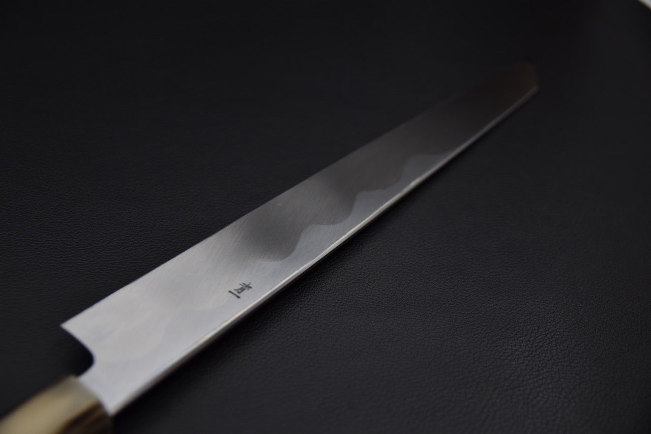 Hitohira Tanaka Mosuke Aogami #1 Mirror Polish Kiritsuke Yanagiba 300mm Ebony