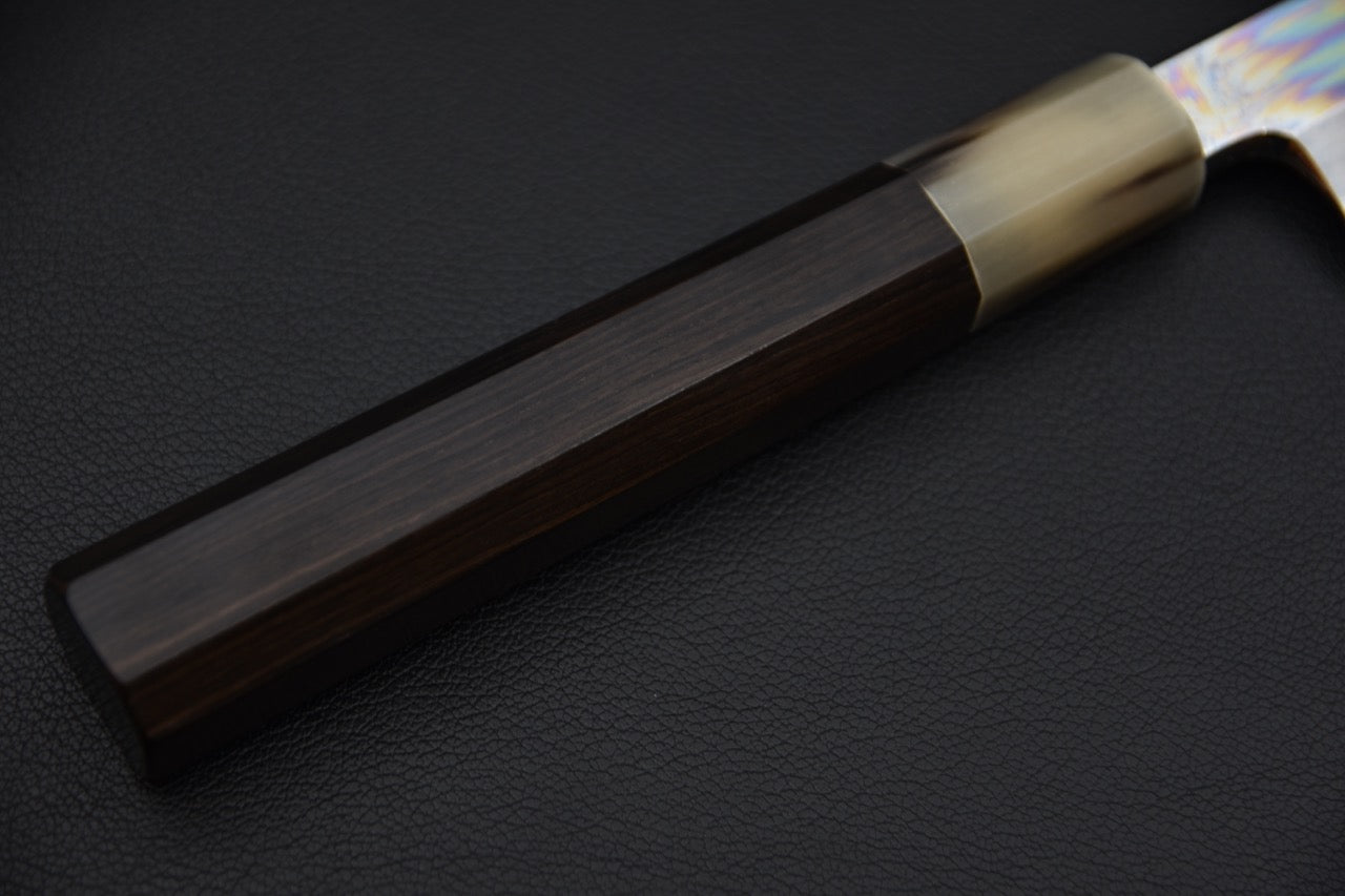 Hitohira Tanaka Mosuke Aogami #1 Mirror Polish Kiritsuke Yanagiba 300mm Ebony