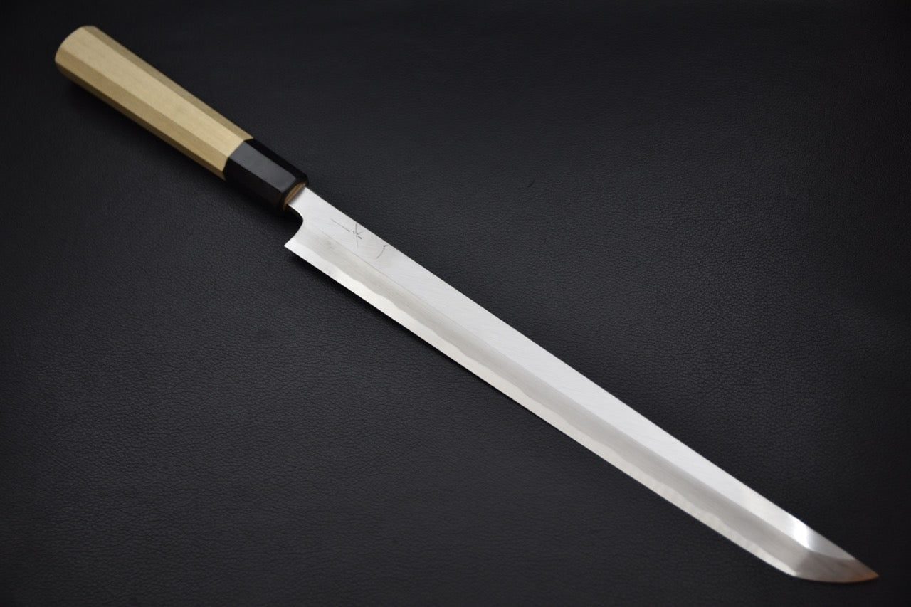Couteau Sakimaru Takobiki Hitohira en entier, lame de 300mm Aogami #1