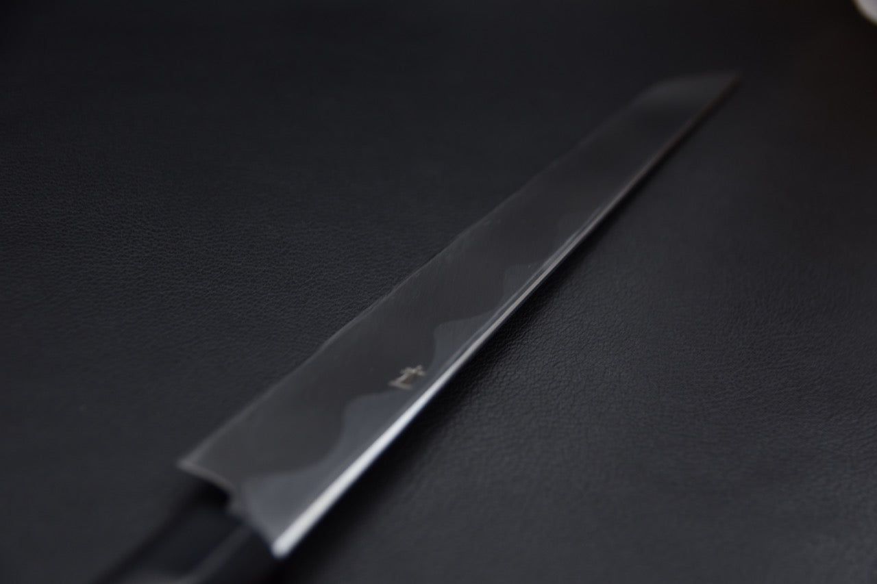 Lame de 300mm en Aogami #1 vue côté ura avec urasuki poli