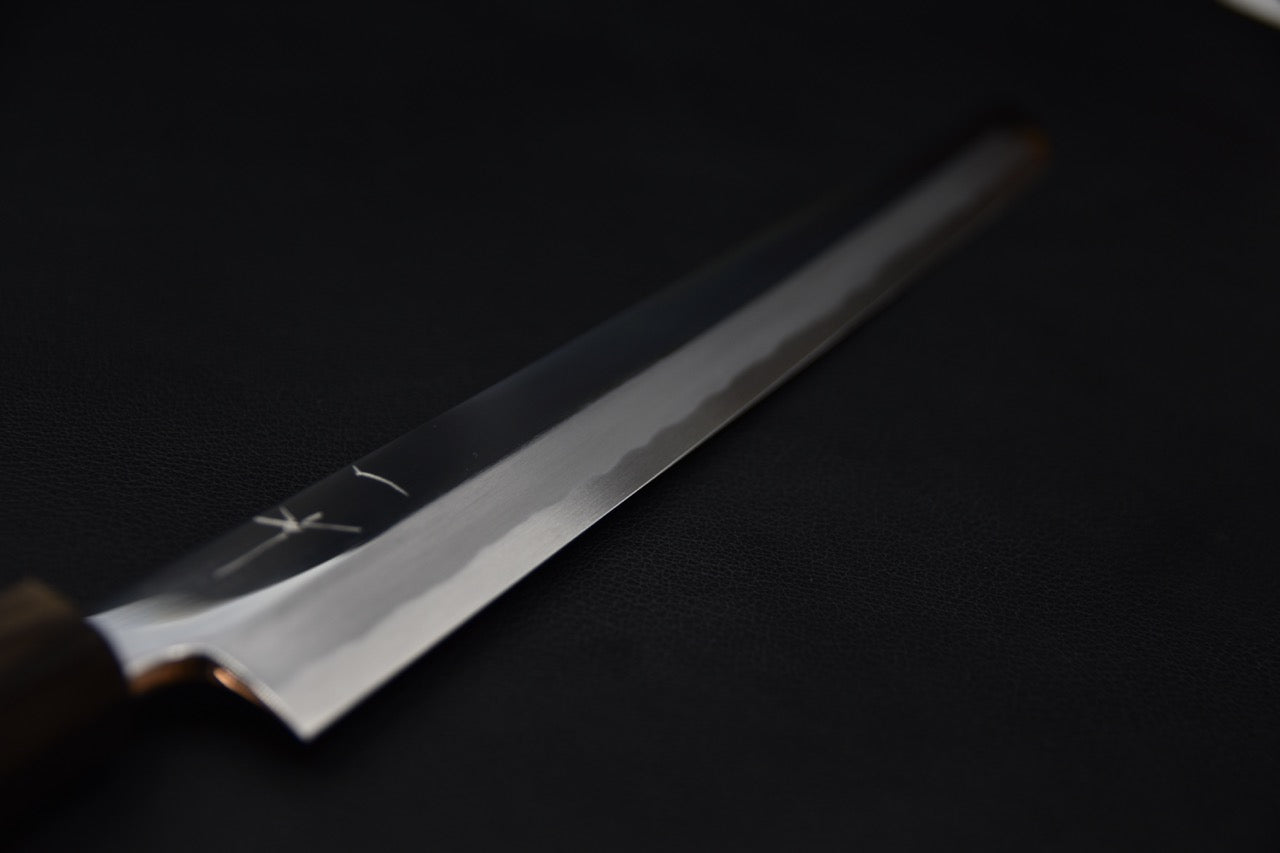 Hitohira Tanaka Mosuke Blue #1 Sakimaru Takobiki Mirror Polish 300mm Ebony