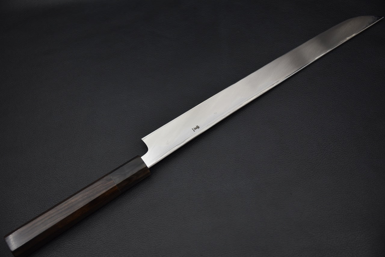 Hitohira Tanaka Mosuke Blue #1 Sakimaru Takobiki Poli Miroir 300mm Ébène