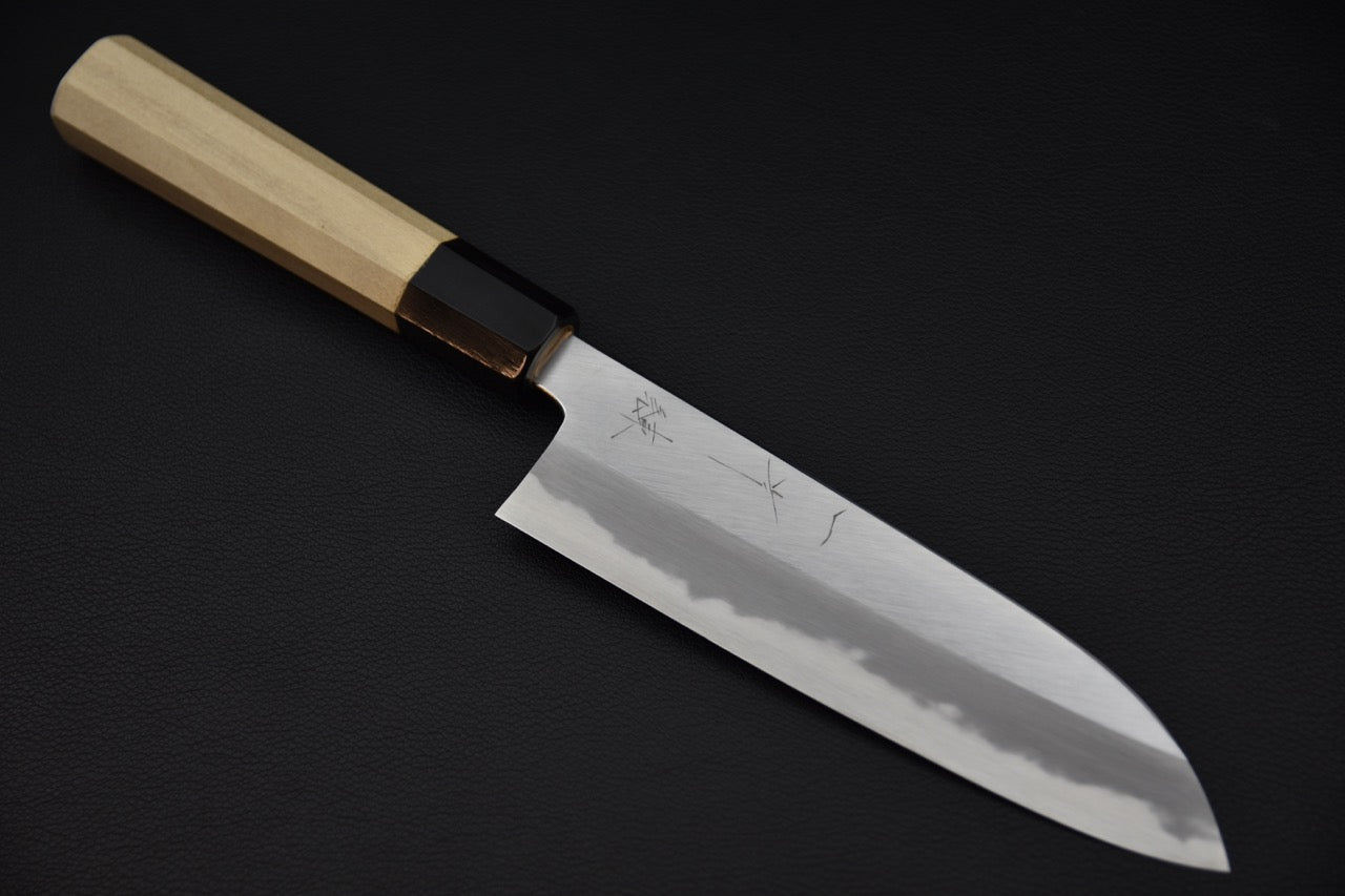 Hitohira Tanaka Ren Shirogami #2 Santoku 180mm Ho