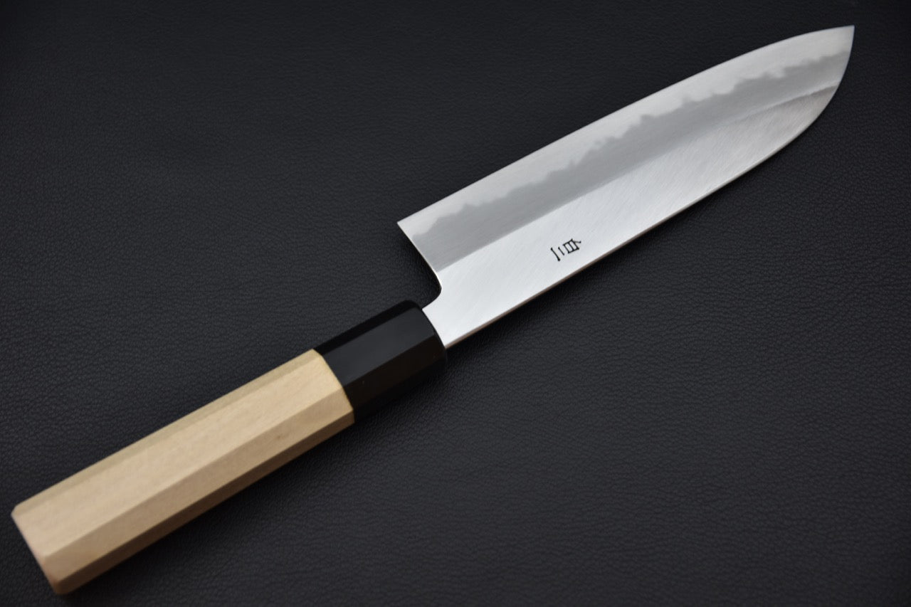 Hitohira Tanaka Ren Shirogami #2 Santoku 180mm Ho