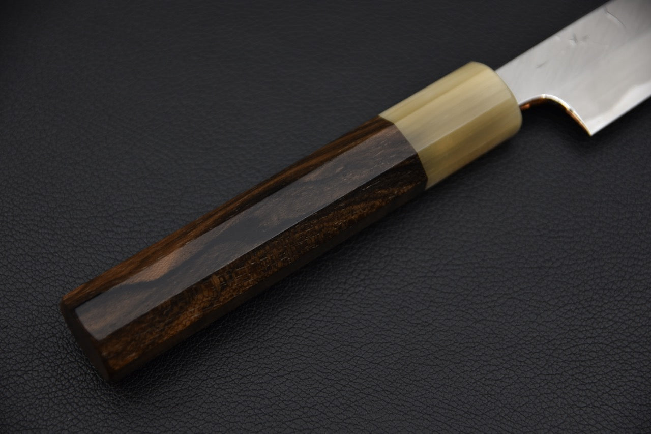 Hitohira Togashi Aogami #1 Stainless Clad Migaki Petty 165mm Ziricote