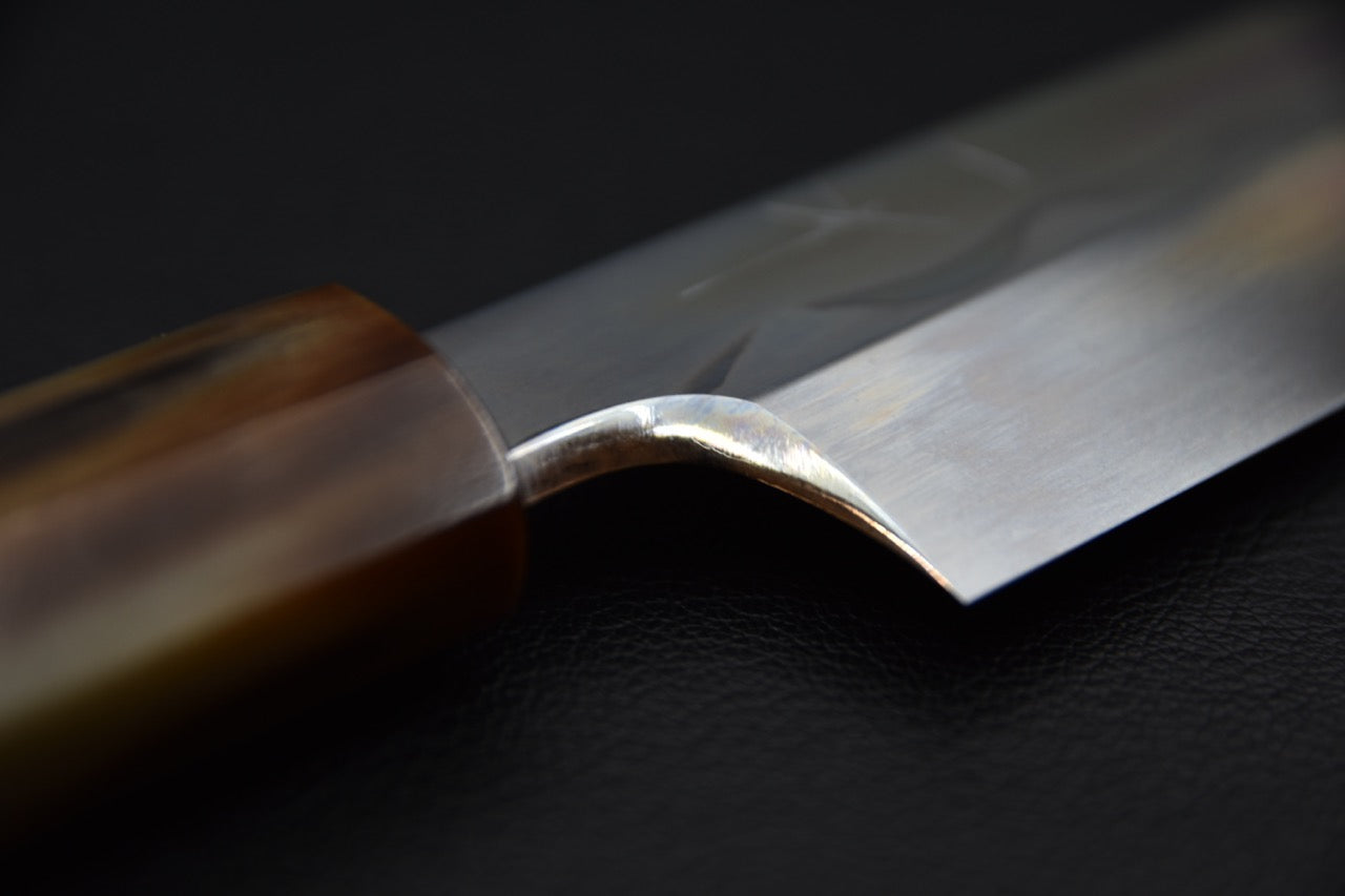 Hitohira Togashi Aogami #1 Tanryumon Mizu Honyaki Yanagiba 330mm Taihei Macassar Ebony