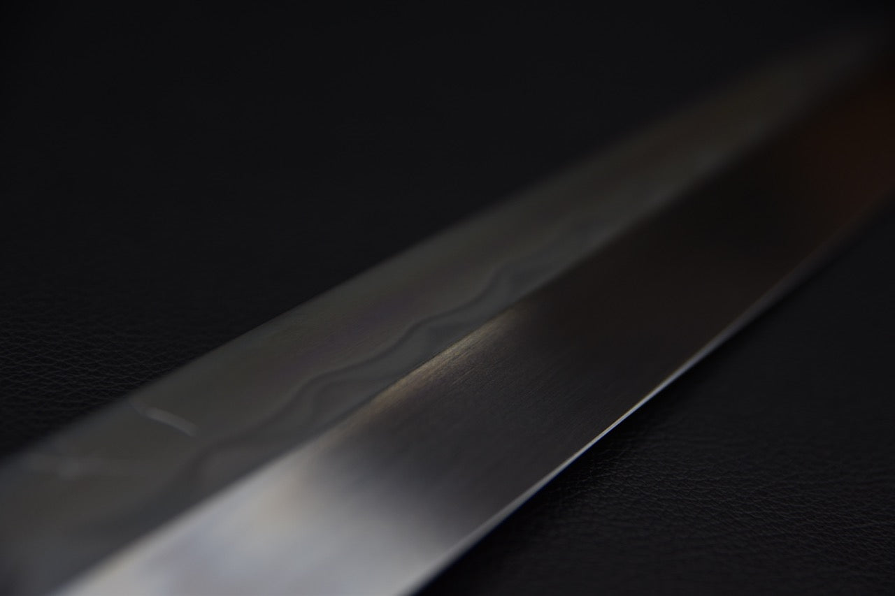 Hitohira Togashi Aogami #1 Tanryumon Mizu Honyaki Yanagiba 330mm Taihei Macassar Ebony