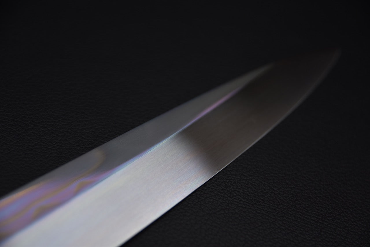 Hitohira Togashi Aogami #1 Tanryumon Mizu Honyaki Yanagiba 330mm Taihei Macassar Ebony