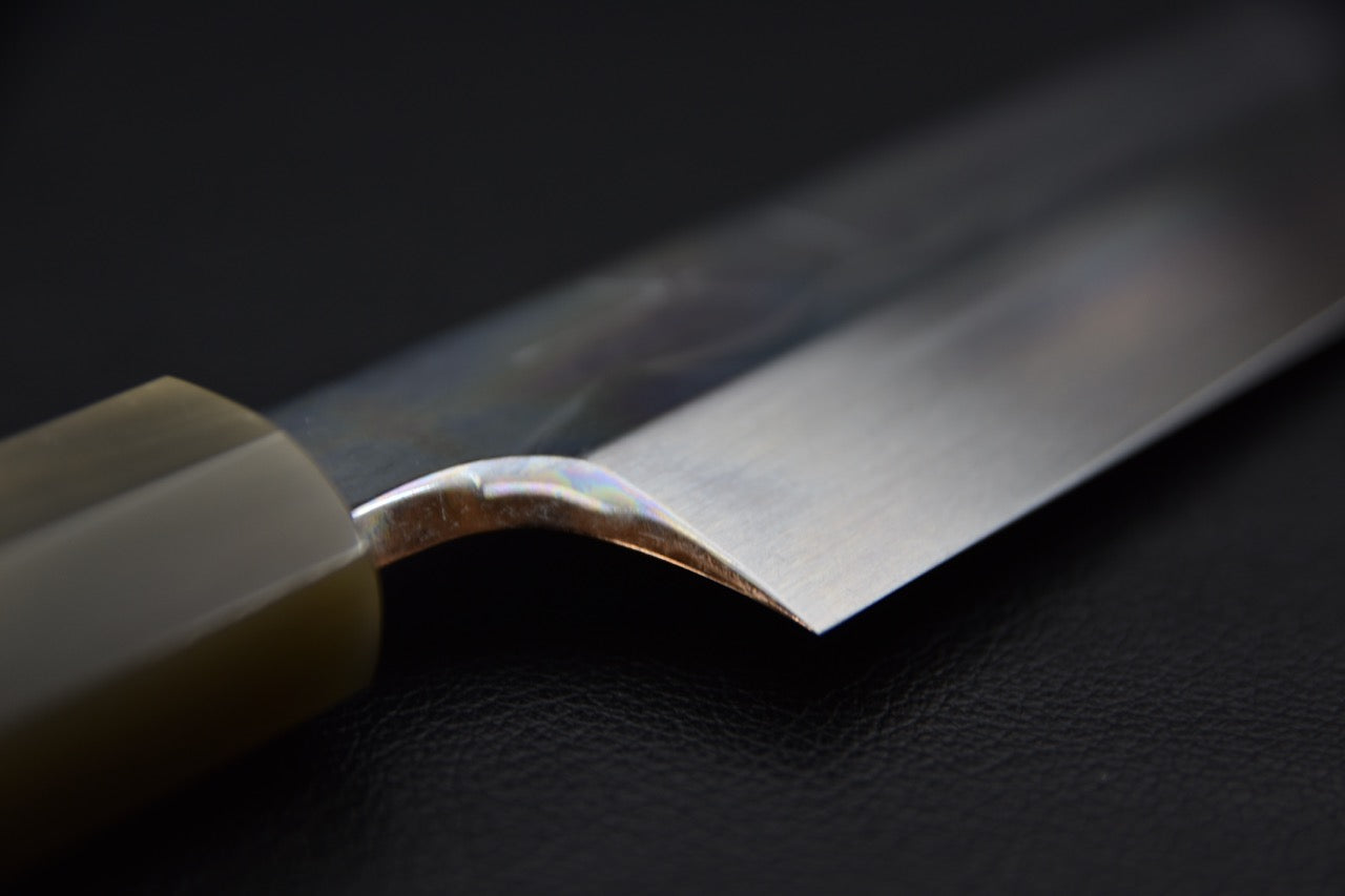 Hitohira Togashi Aogami #1 Tanryumon Mizu Honyaki Yanagiba 330mm Taihei Ebony