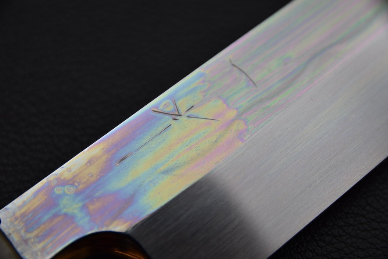 Hitohira Togashi Aogami #1 Tanryumon Mizu Honyaki Yanagiba 330mm Taihei Ebony