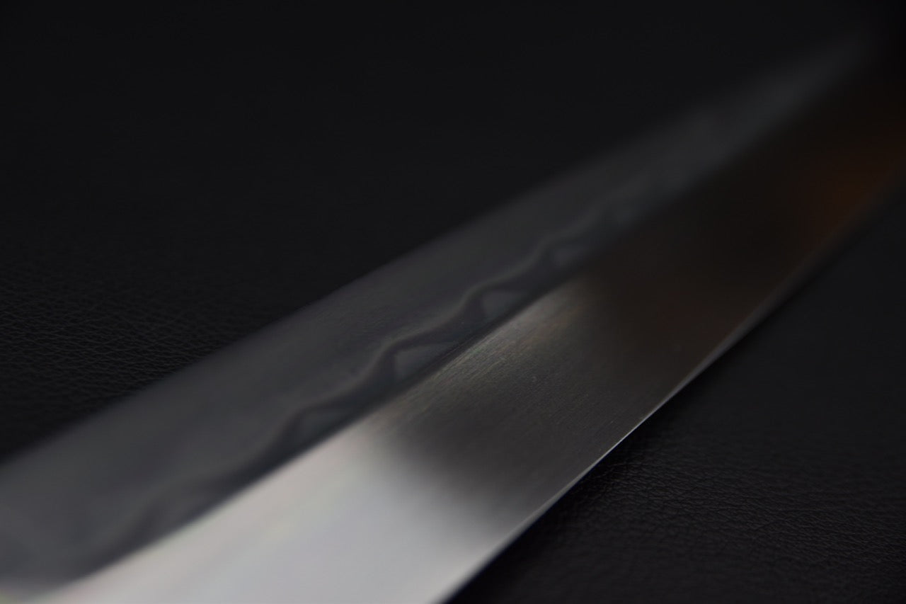 Hitohira Togashi Aogami #1 Tanryumon Mizu Honyaki Yanagiba 330mm Taihei Ebony