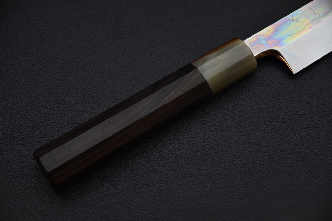 Hitohira Togashi Aogami #1 Tanryumon Mizu Honyaki Yanagiba 330mm Taihei Ebony