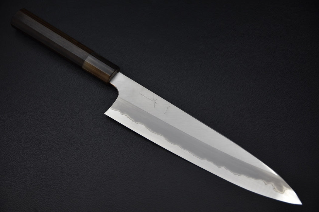 Hitohira Togashi Aogami #1 Migaki Gyuto 240mm Taihei Ebony