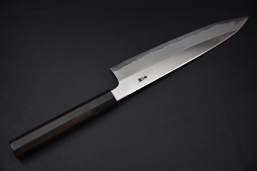 Hitohira Togashi Aogami #1 Migaki Gyuto 240mm Taihei Ebony