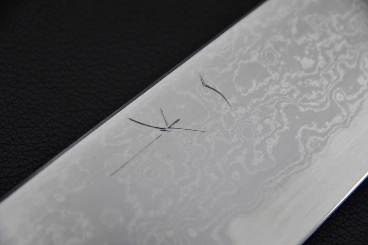 Hitohira Togashi Shirogami #1 Damascus Kiritsuke Gyuto 240mm Ébène