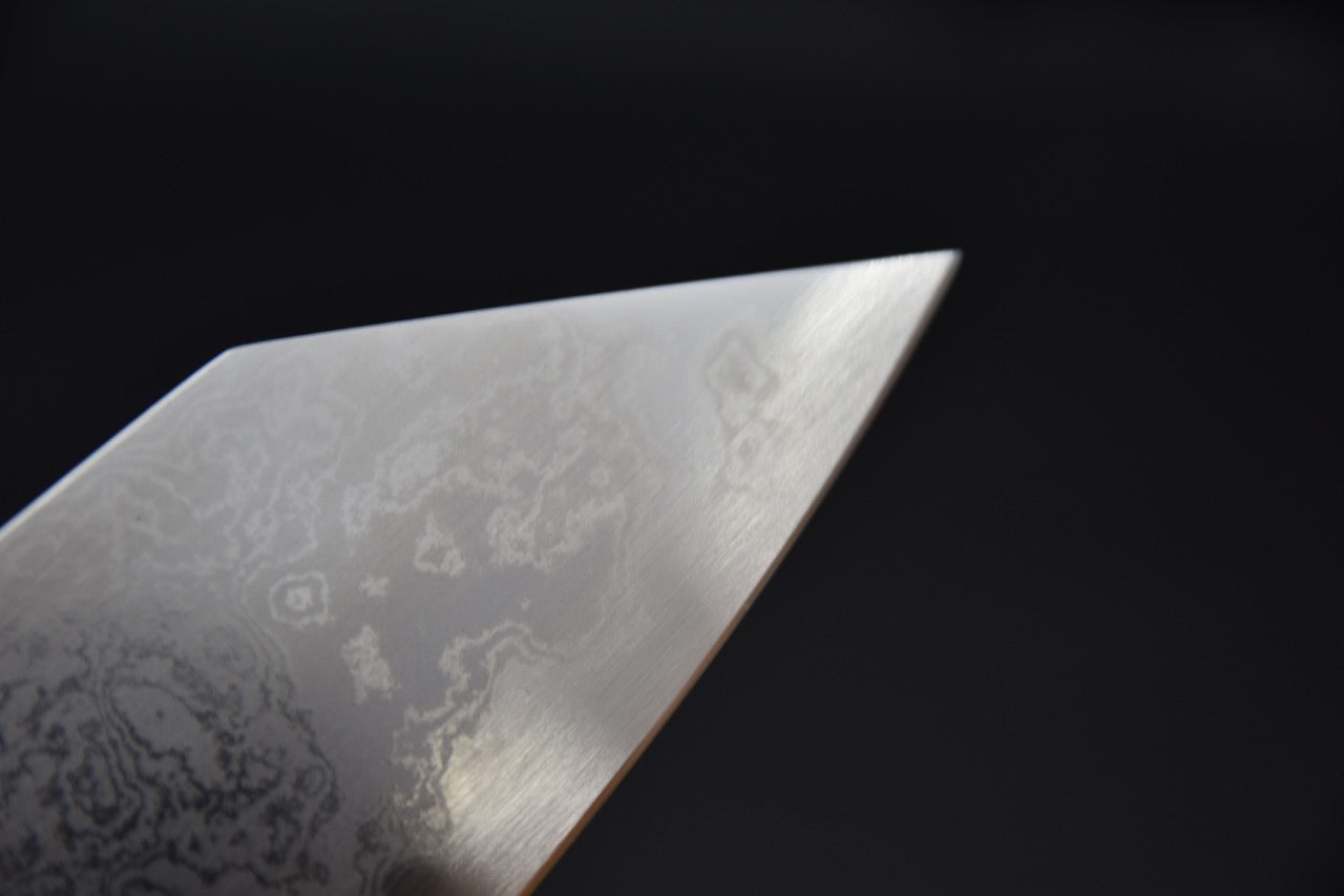 Hitohira Togashi Shirogami #1 Damascus Kiritsuke Gyuto 240mm Ébène