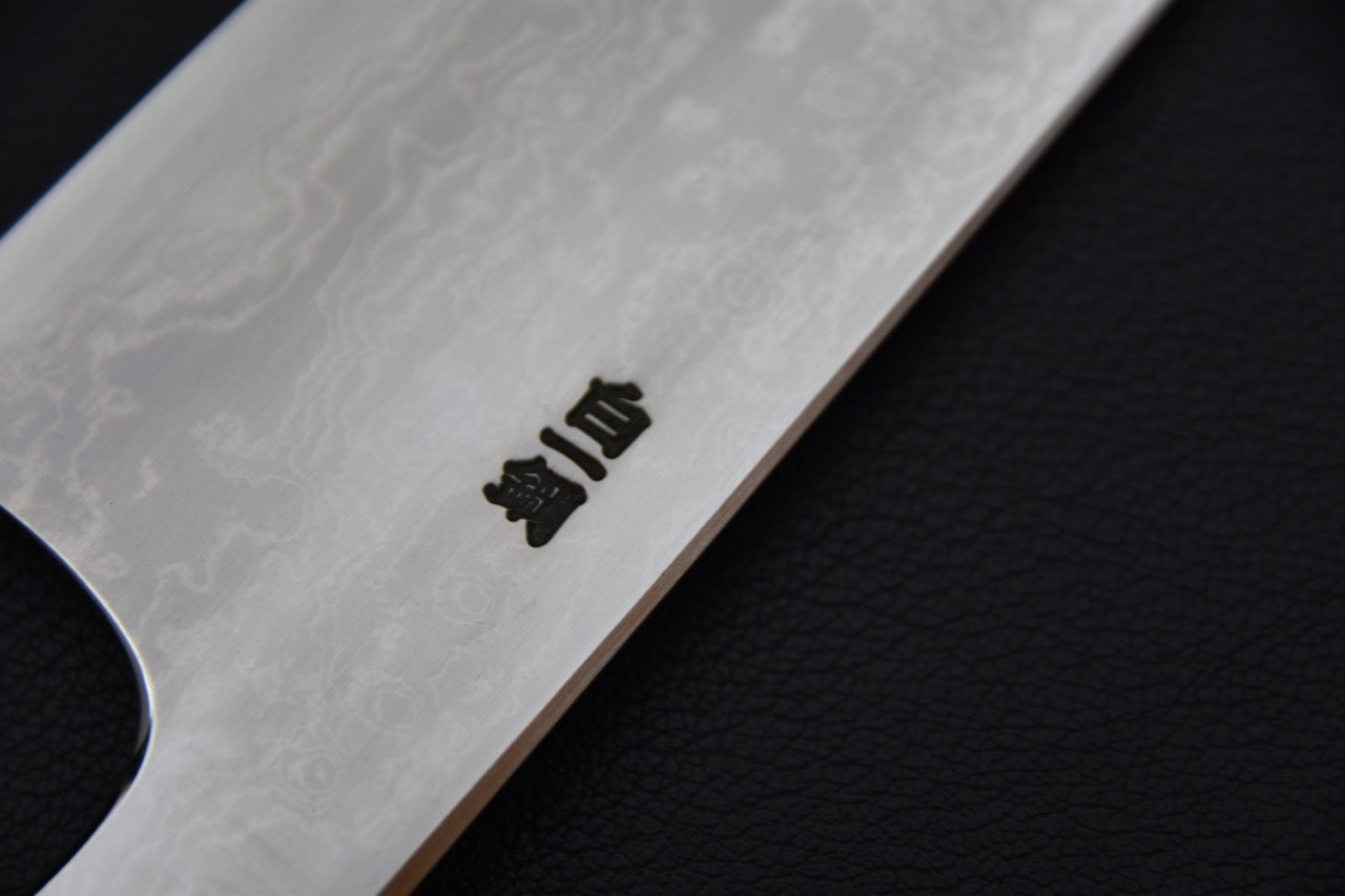 Hitohira Togashi Shirogami #1 Damascus Kiritsuke Gyuto 240mm Ébène