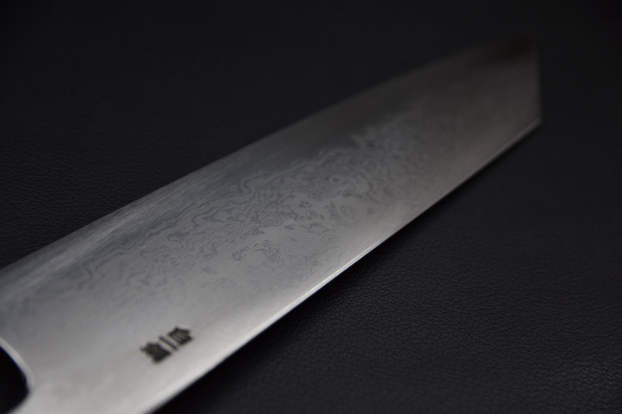 Hitohira Togashi Shirogami #1 Damascus Kiritsuke Gyuto 240mm Ébène