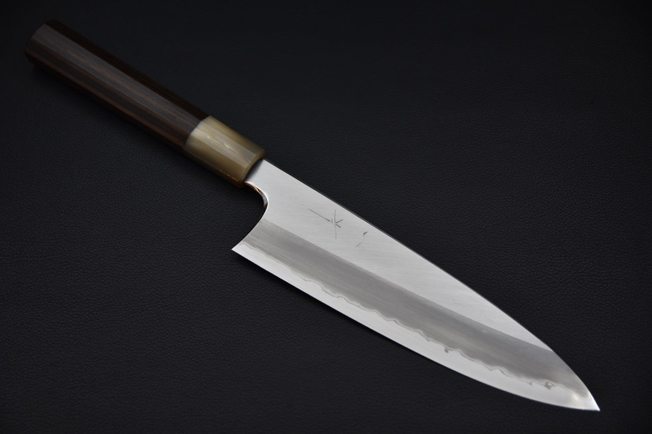 Hitohira Togashi Shirogami #1 Gyuto 210mm  Makassar Ebony Tahei