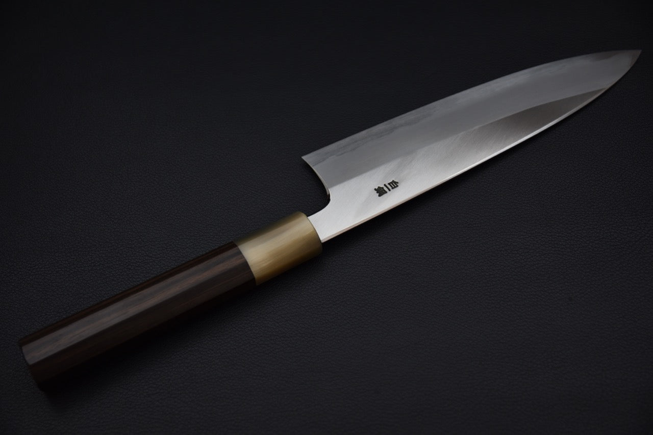 Hitohira Togashi Shirogami #1 Gyuto 210mm  Makassar Ebony Tahei