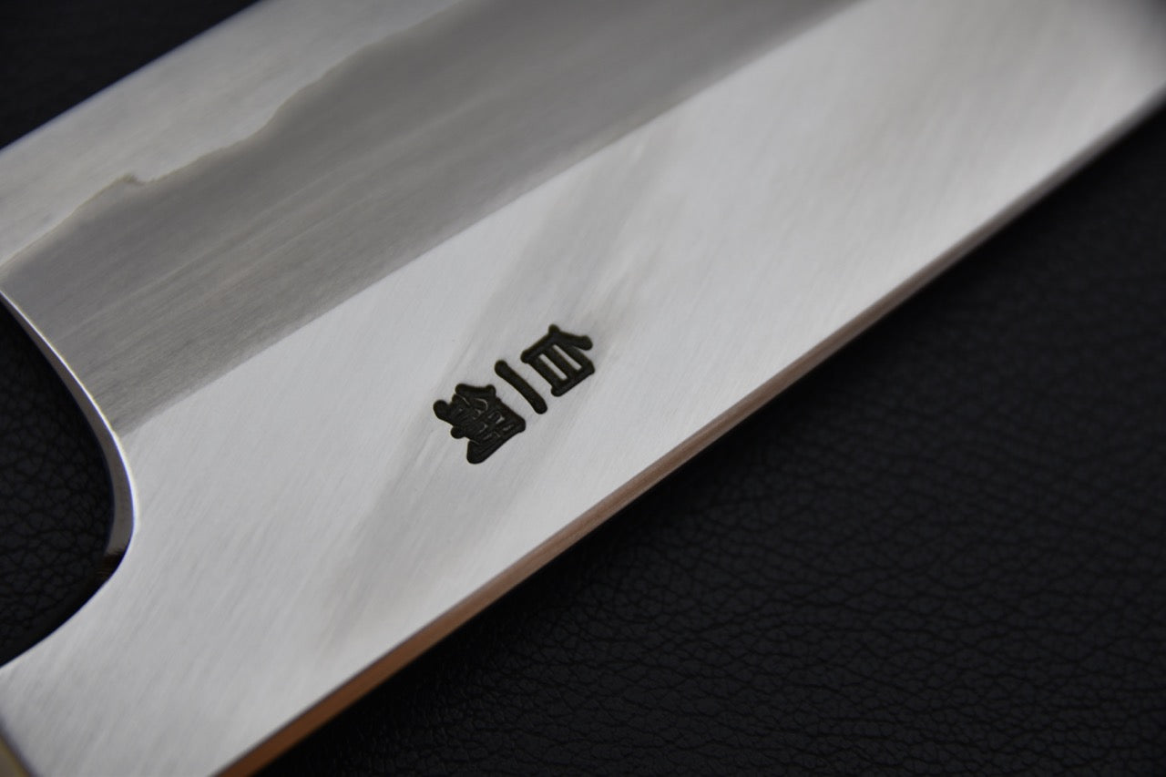 Hitohira Togashi Shirogami #1 Gyuto 210mm  Makassar Ebony Tahei