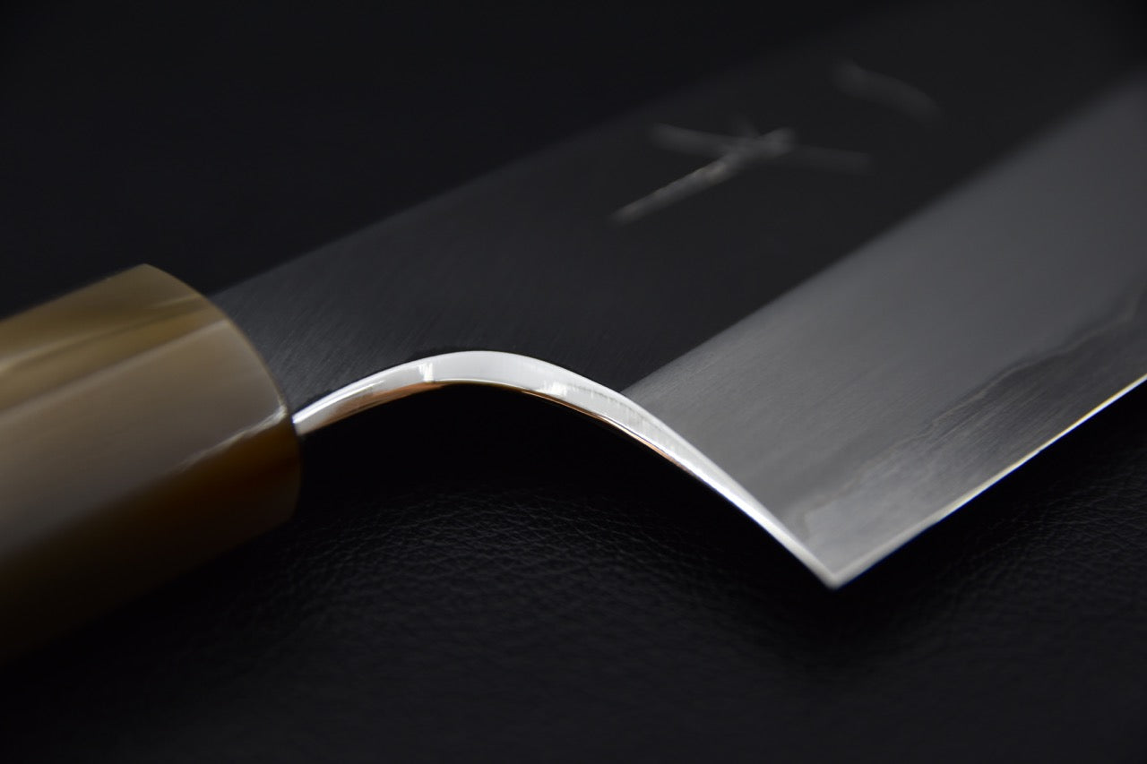 Hitohira Togashi Shirogami #1 Gyuto 210mm  Makassar Ebony Tahei