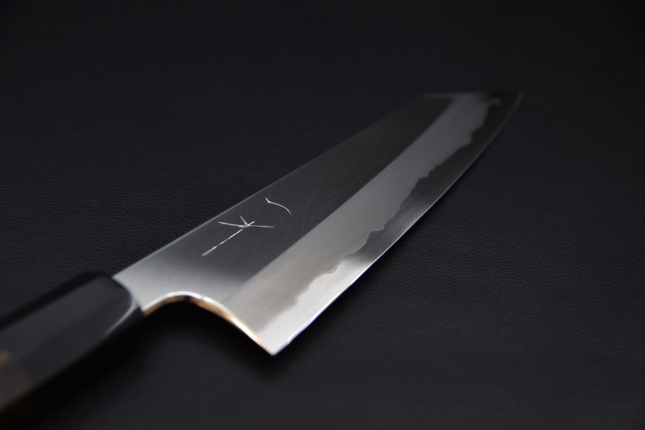 Hitohira Togashi Shirogami #1 Stainless Clad Kiritsuke Gyuto 210mm Ebony