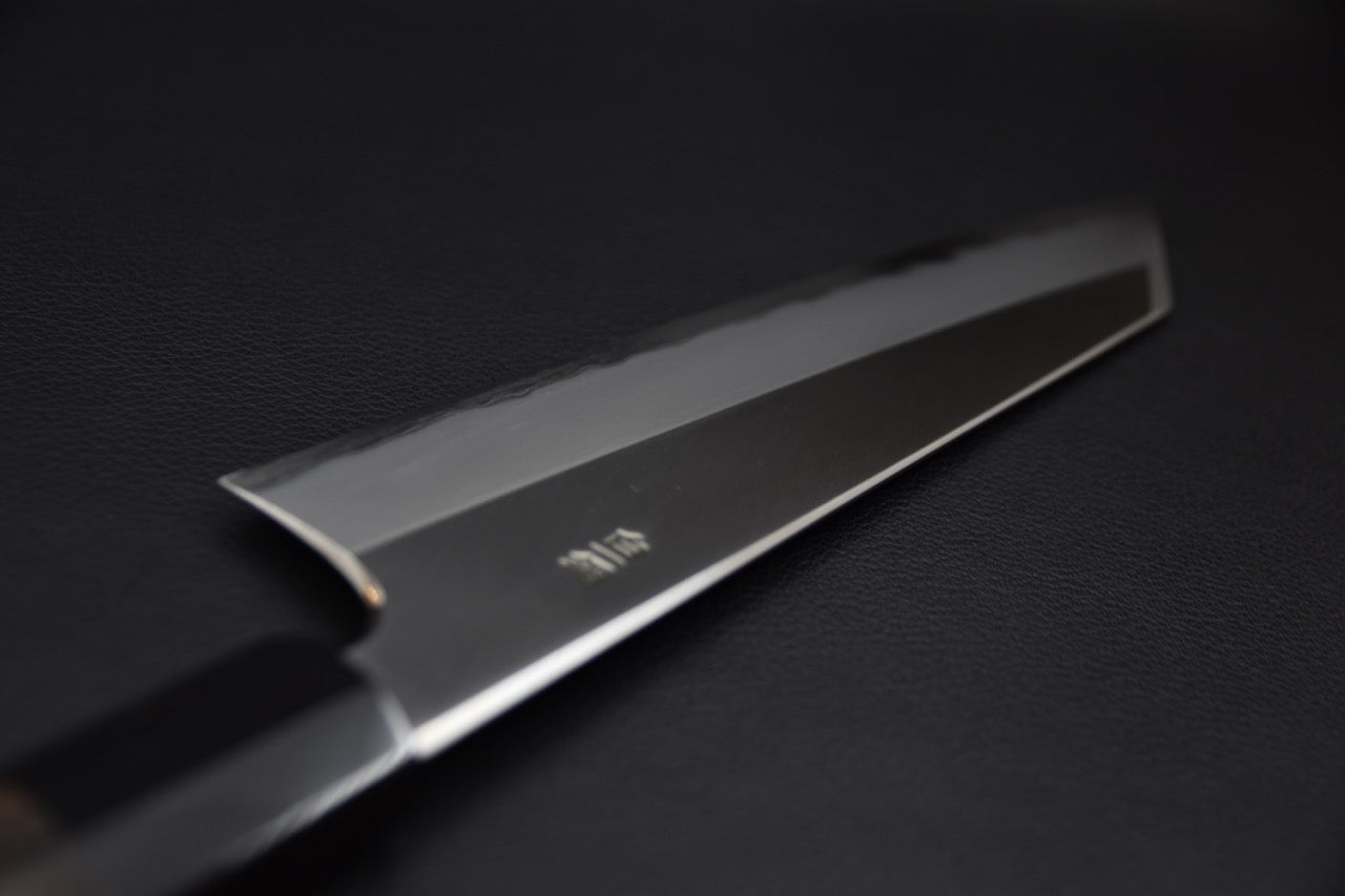 Hitohira Togashi Shirogami #1 Stainless Clad Kiritsuke Gyuto 210mm Ebony